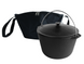 Tourist cast iron cauldron 6 l with lid and a bag
