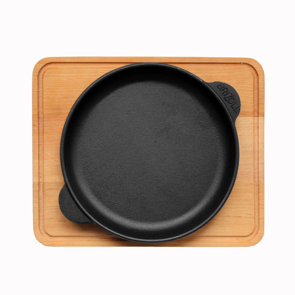 Portioned cast iron frying pan 140 х 25 mm with a stand