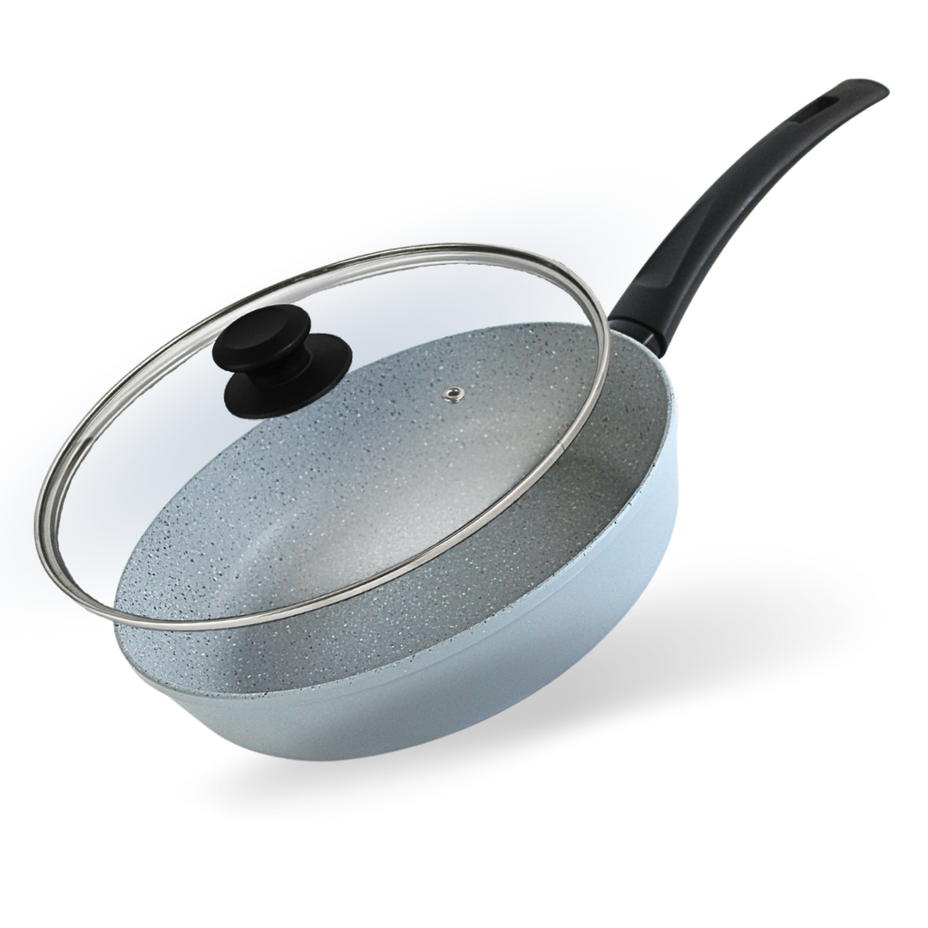 Frying pan 28 sm with non-stick coating MOSAIC with a glass lid