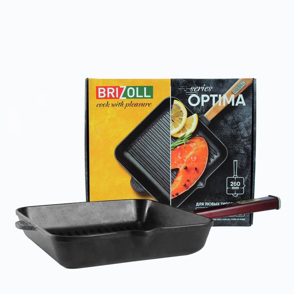 Grill cast iron pan Optima-Bordo 260 х 260 х 50 mm