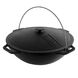 Cast iron asian cauldron WITH A LID 4 L with tripod and a bag