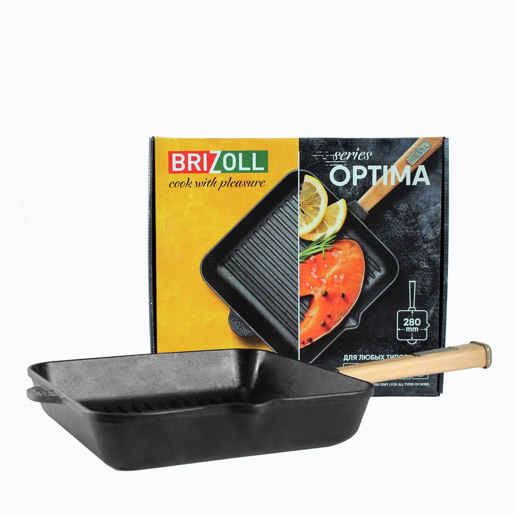 Grill cast iron pan Optima 280 х 280 х 50 mm