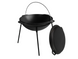 Cast iron asian cauldron 15 L WITH A GRILL LID-FRYING PAN and a stand