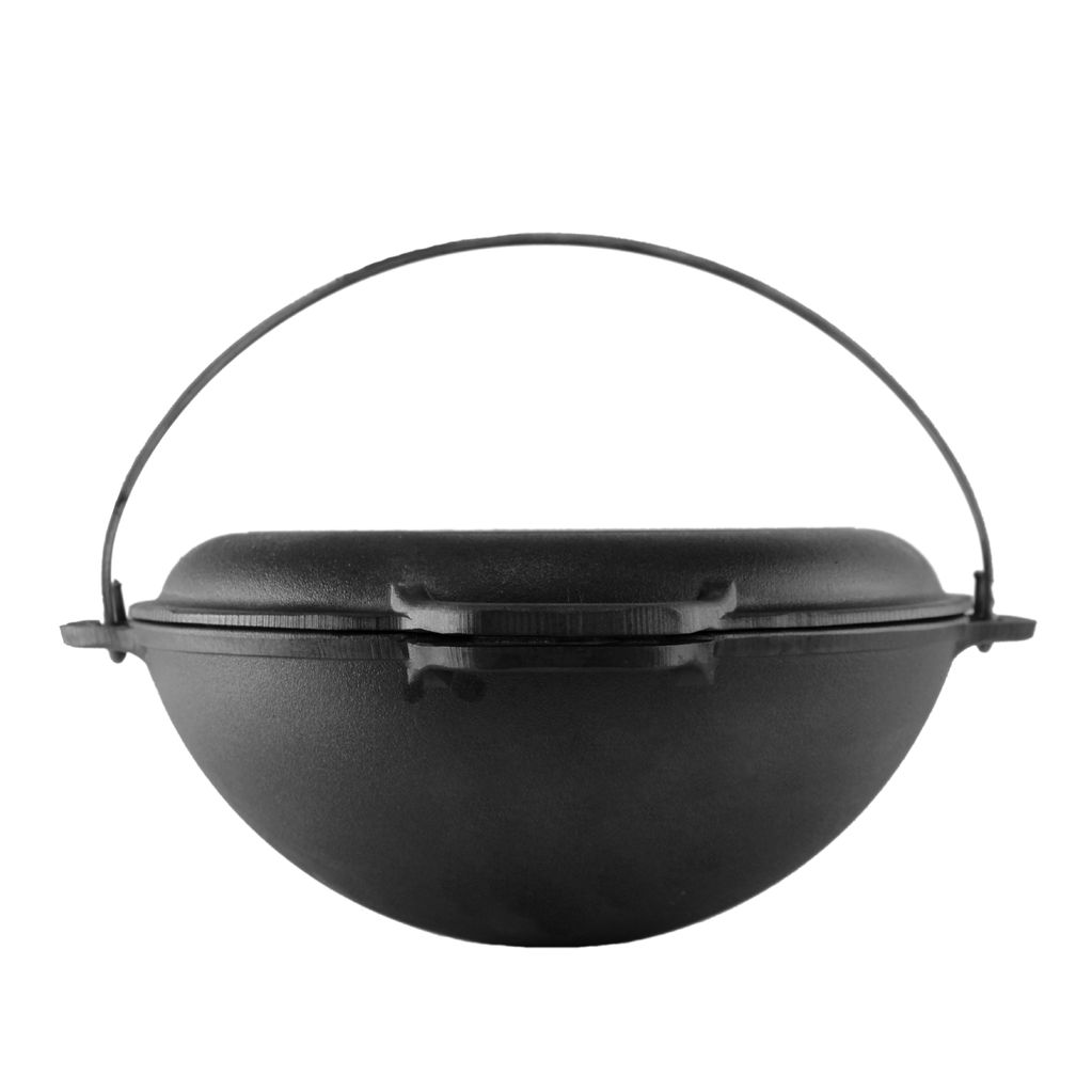 Cast iron asian cauldron with lid-pan 4 L with a bag