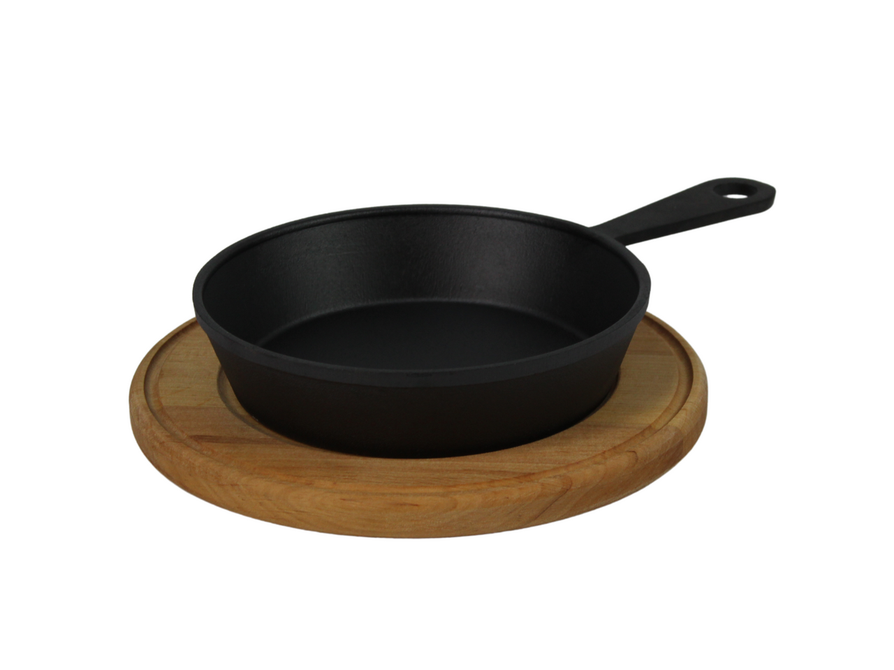 Cast iron frying pan with a handle and a round stand 160 х 30 mm