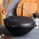 Cast iron asian cauldron with lid-pan 4 L with a bag