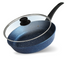 Frying pan 22 sm with non-stick coating GALAXY with a glass lid