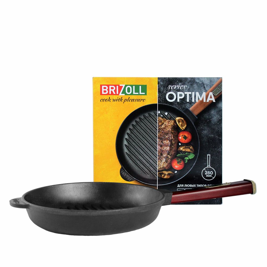 Чугунная сковорода гриль Optima-Bordo 280 х 50 мм