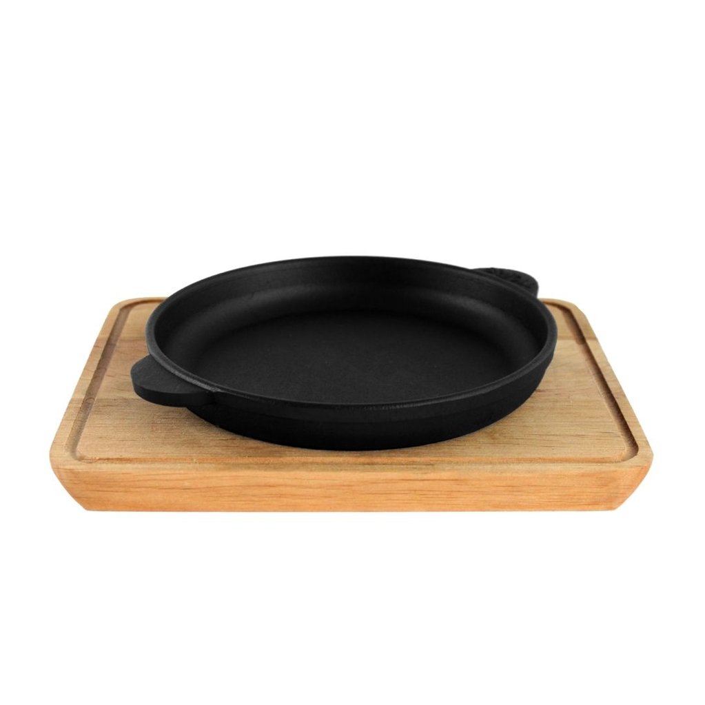 Portioned cast iron frying pan 200 х 25 mm with a stand