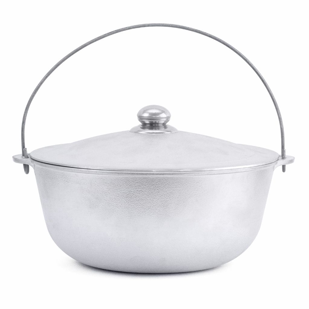 Aluminum cauldron Brizoll with bracket and lid 10 l