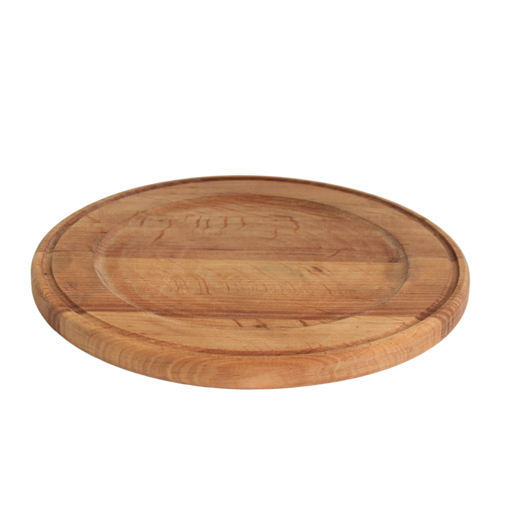 Portioned cast iron frying pan 140 х 25 mm on a round wooden stand