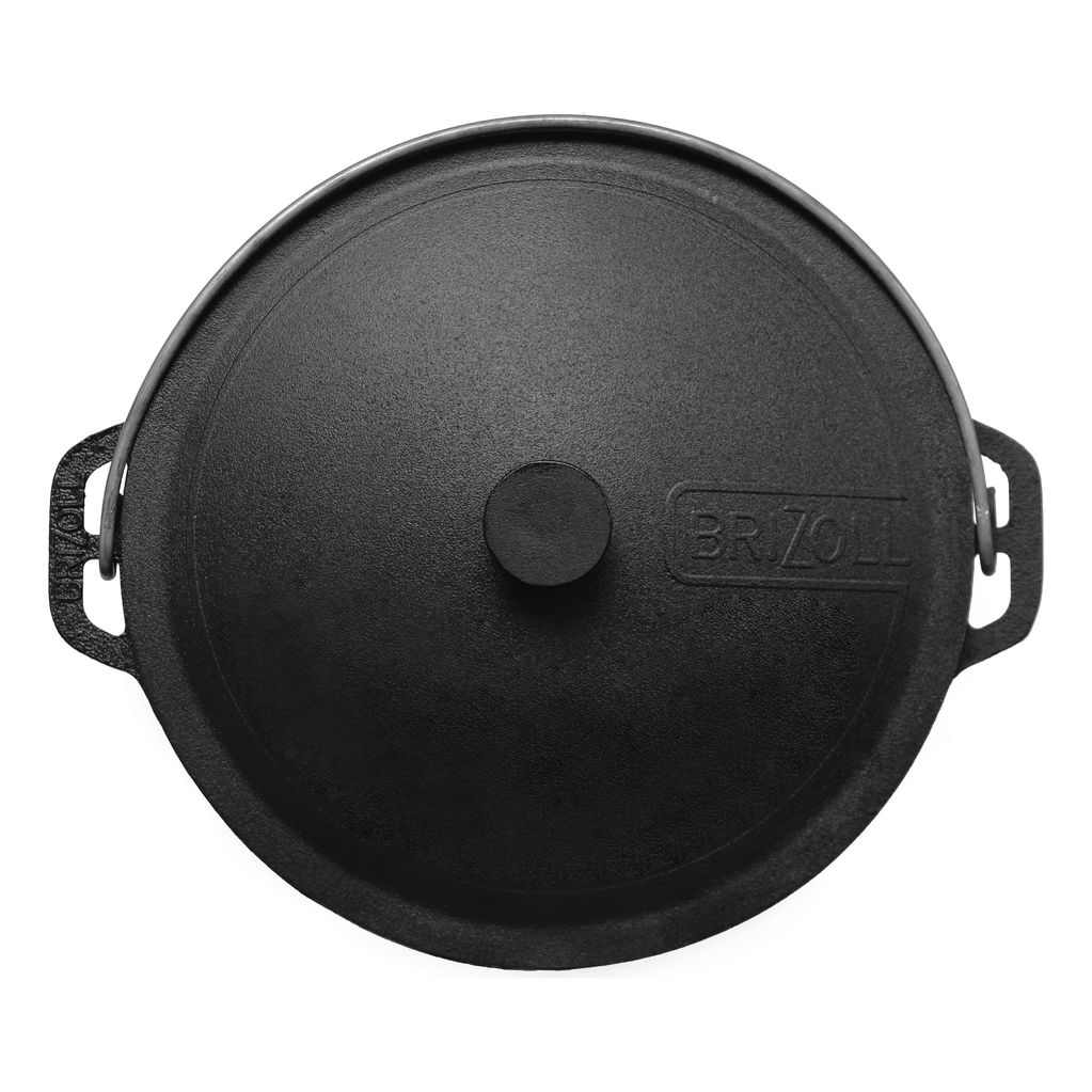 Cast iron tourist cauldron 8 L with a lid, a bag and a tripod
