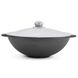 Cast iron WOK pan with aluminum lid 4,7 l