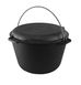 Cast iron tourist cauldron 8 L with а lid-frying pan and a bag