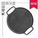 Cast iron Griddle, round double-sided Griddle Grill &Oslash; 320 mm with a stand