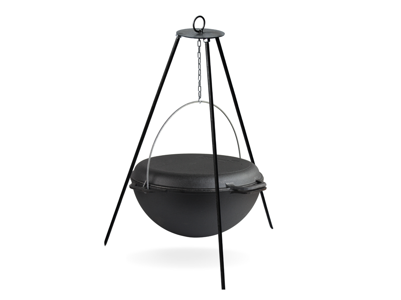Cast iron asian cauldron 8 L WITH A GRILL LID-FRYING PAN and tripod