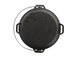 Cast iron tourist cauldron 10 L with a lid-frying pan and a bag