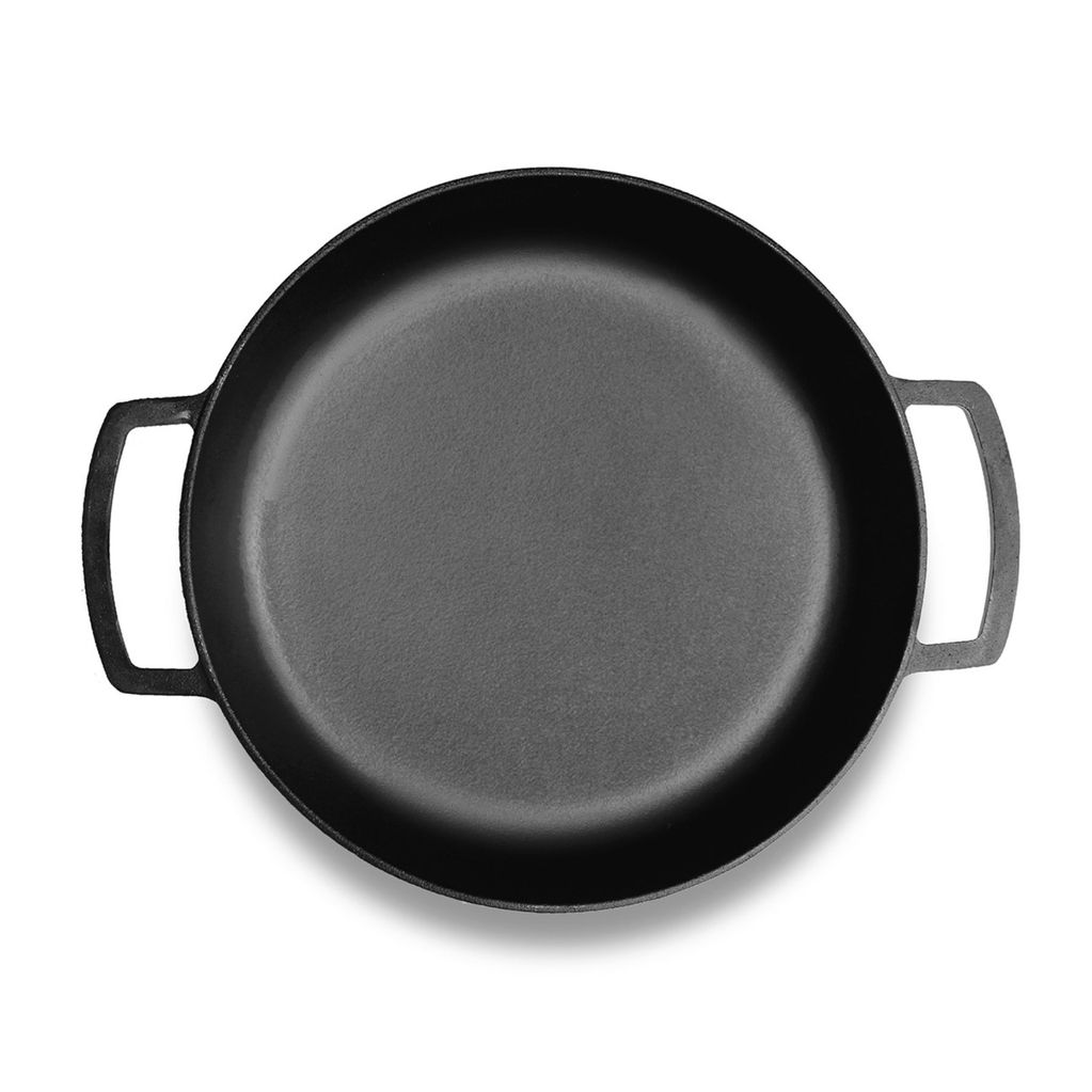 Жаровня чавунна з чавунною кришкою-сковородою гриль 360 х 80 мм