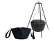 Cast iron tourist cauldron 10 L with a lid-frying pan, a bag and a tripod