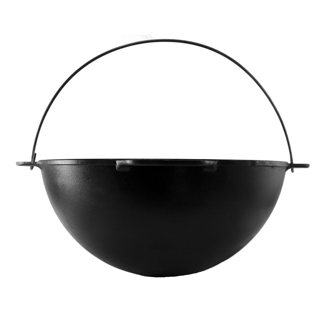 Cast iron asian cauldron 8 L WITH A GRILL LID-FRYING PAN, with a stand and a bag