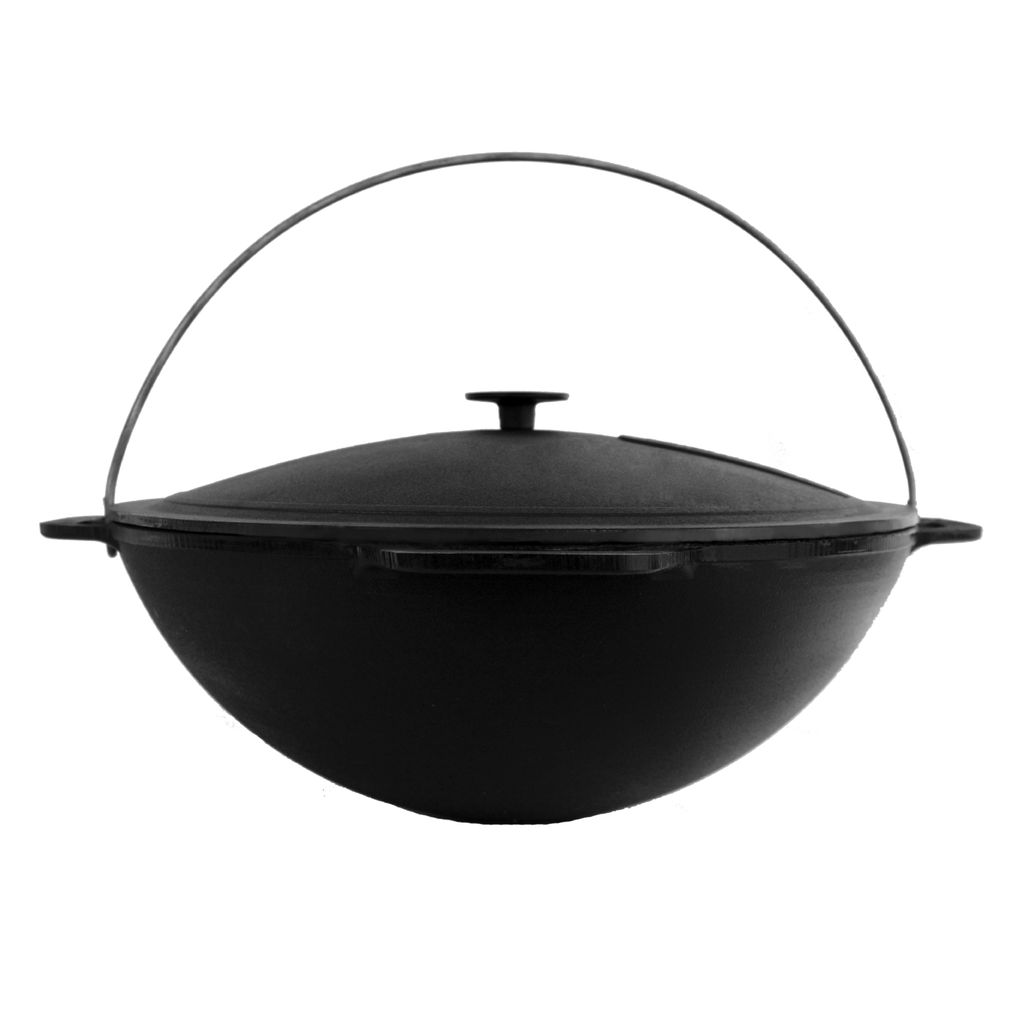 Cast iron asian cauldron 12 L WITH A LID and tripod