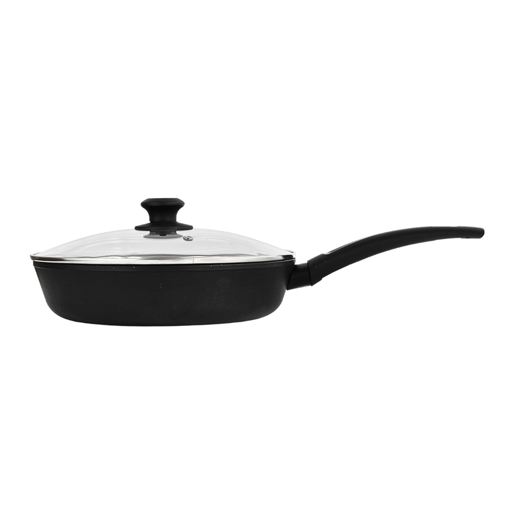 Frying pan 28 sm with non-stick coating FIRST with a glass lid