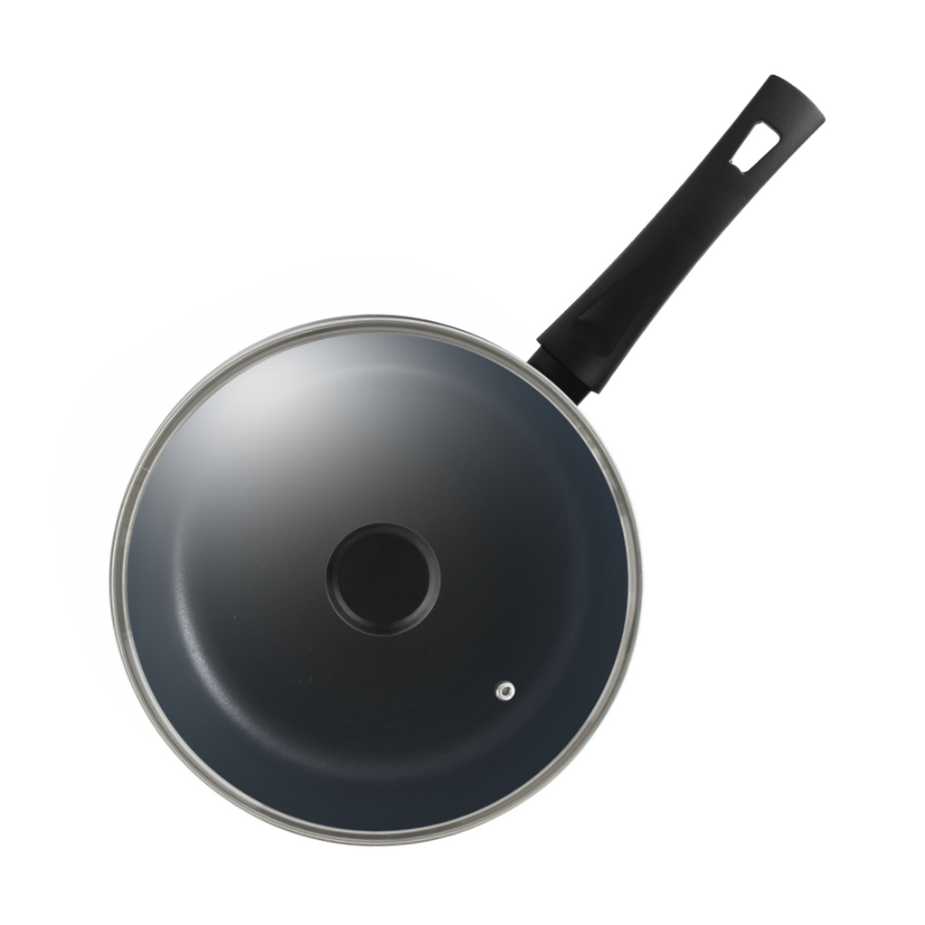 Frying pan 24 sm with non-stick coating FIRST with a glass lid