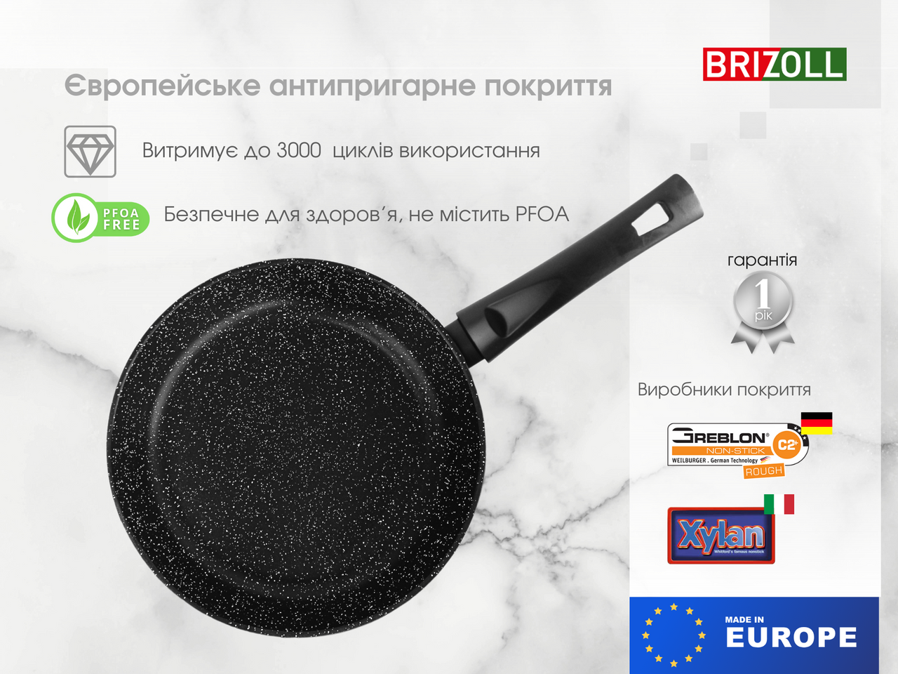 Frying pan 28 sm with non-stick coating SKY