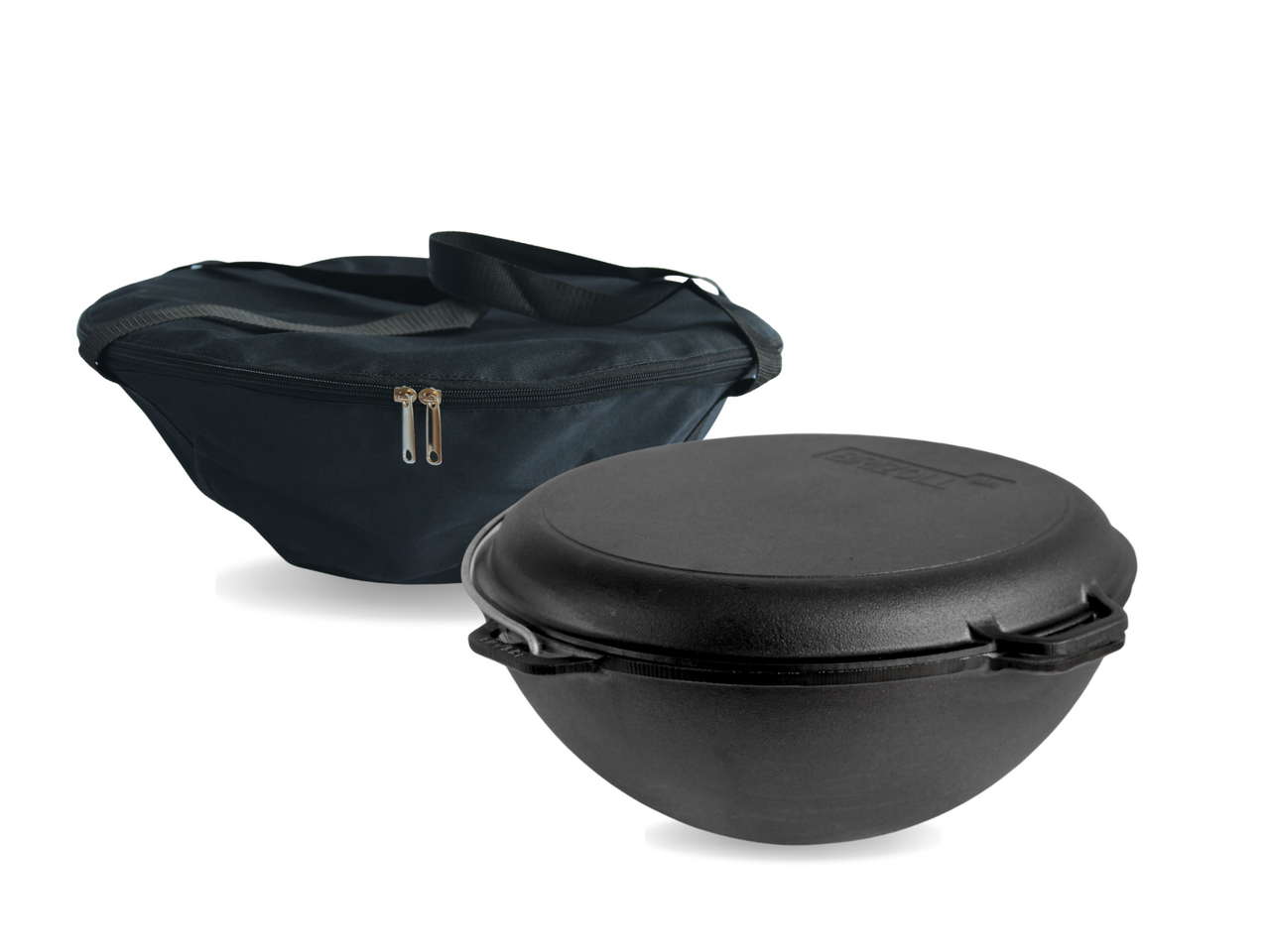 Cast iron asian cauldron 10 L WITH A LID-FRYING PAN and a bag