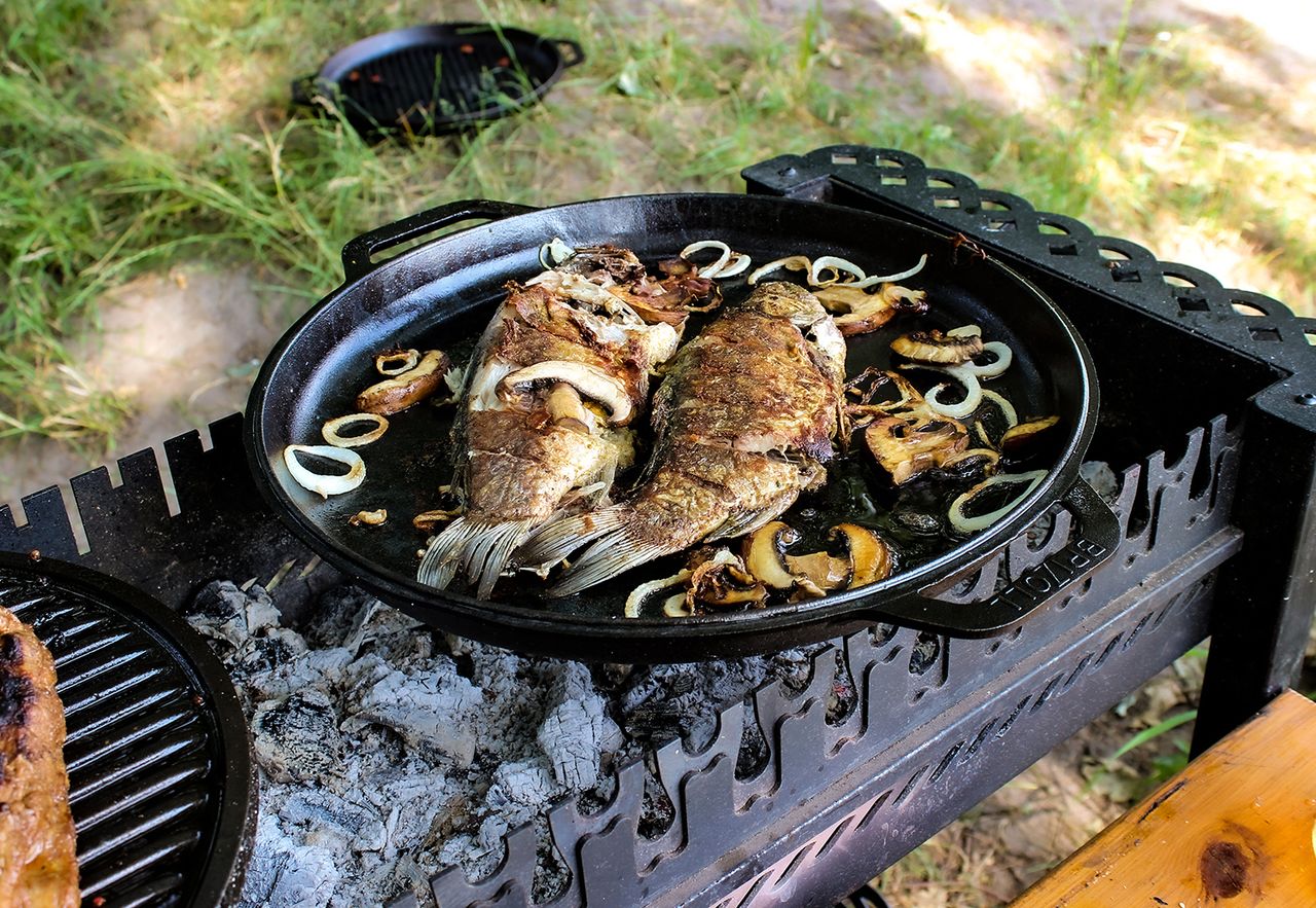 Cast iron asian cauldron 15 L WITH A LID-FRYING PAN and a bag