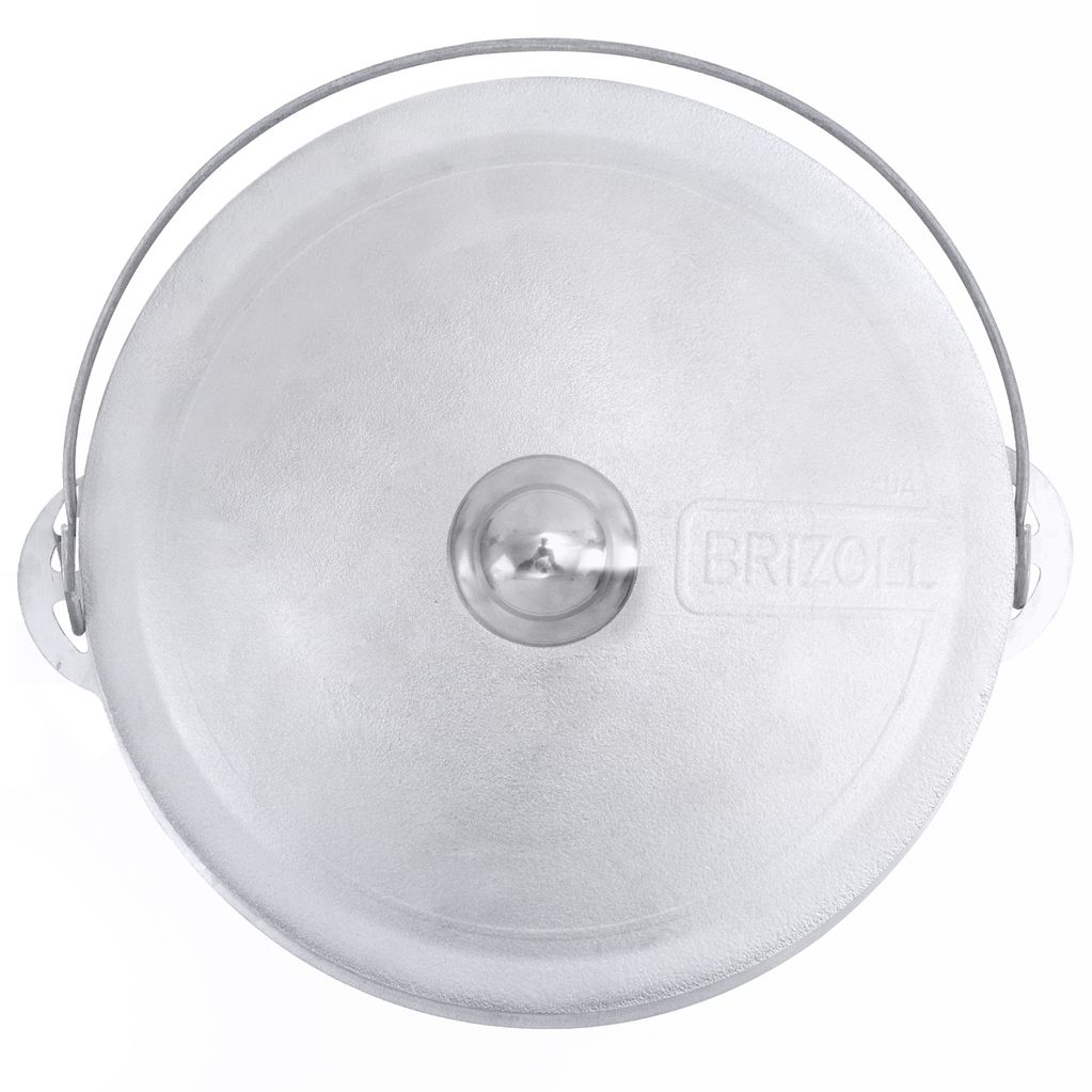 Aluminum cauldron Brizoll 6 l with bracket, lid, a tripod and a bag