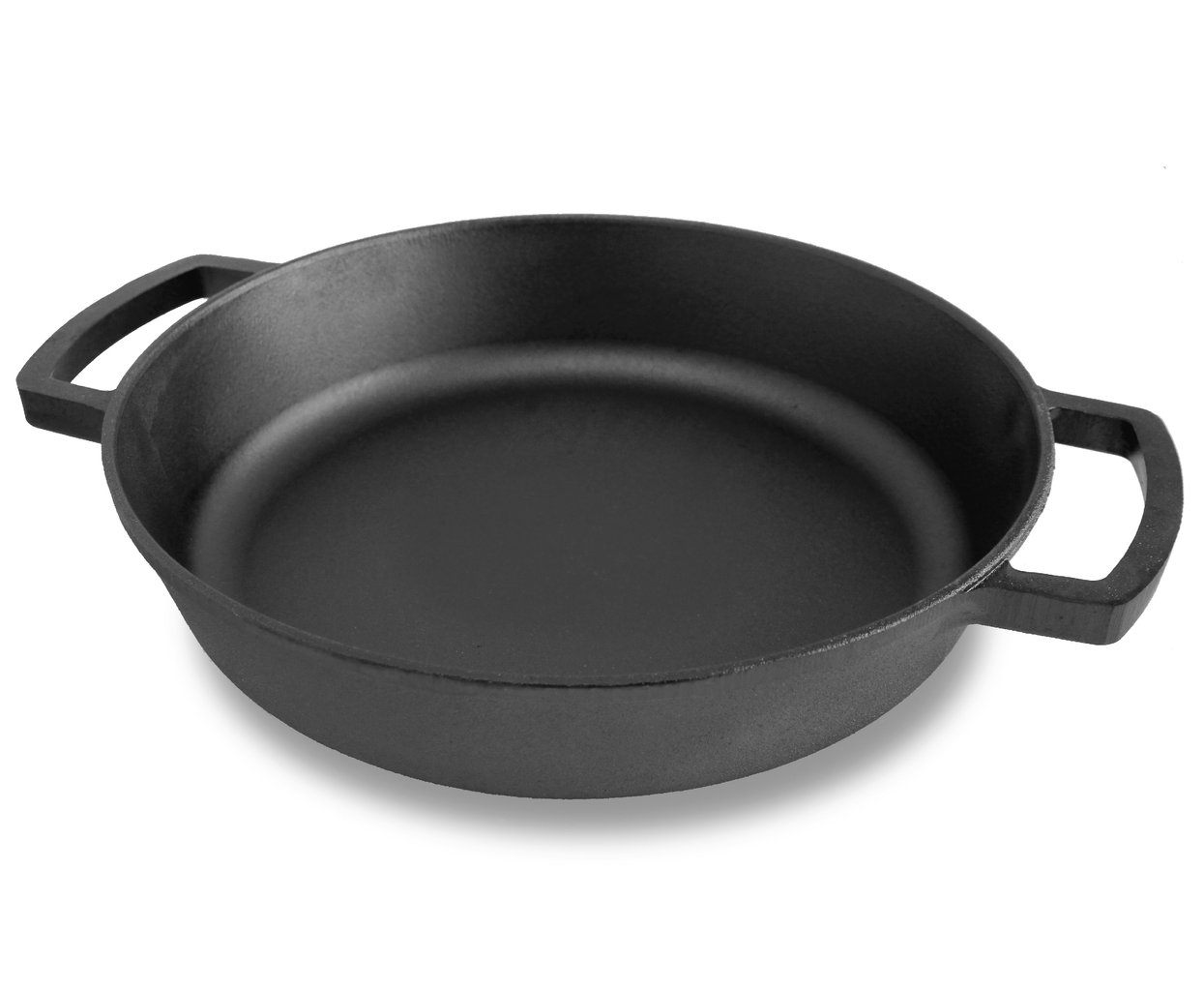 Cast iron frying pan with cast handles 340 x 70 mm