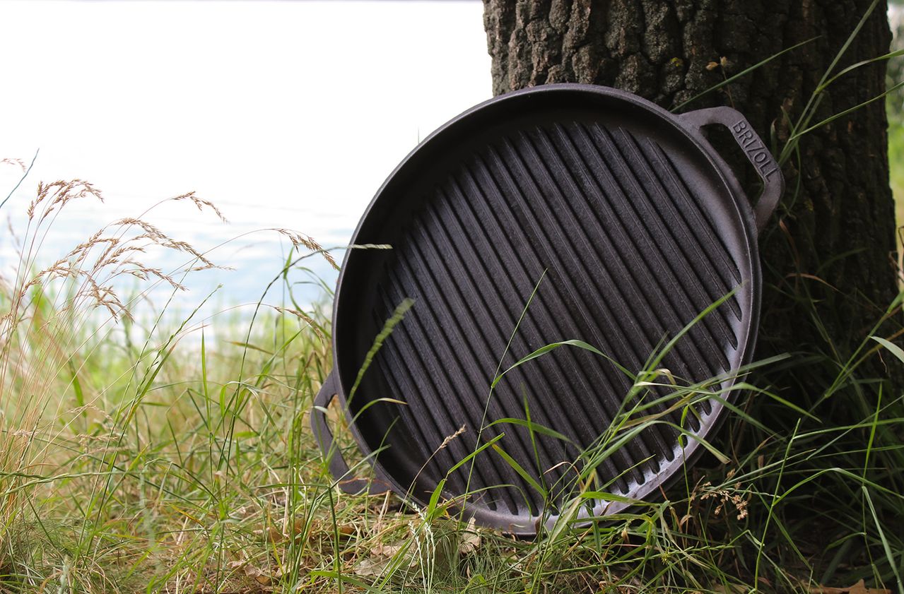 Cast iron asian cauldron 10 L WITH A GRILL LID-FRYING PAN and a bag