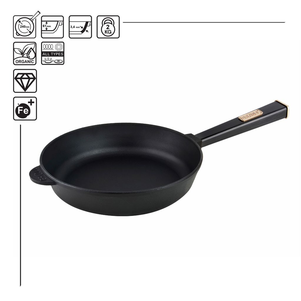 Чугунная сковорода Optima-Black 240 х 60 мм