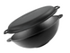 Cast iron pan WOK 4,7 L with a lid-frying pan