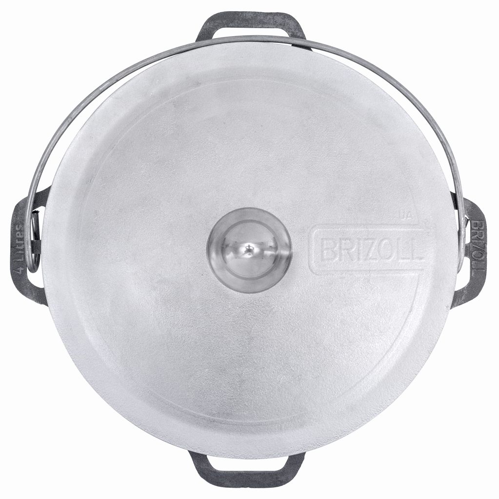 Cast iron asian cauldron WITH aluminum LID 6 L