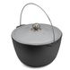 Tourist cast iron cauldron with aluminum lid 12 l