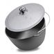 Tourist cast iron cauldron with aluminum lid 12 l