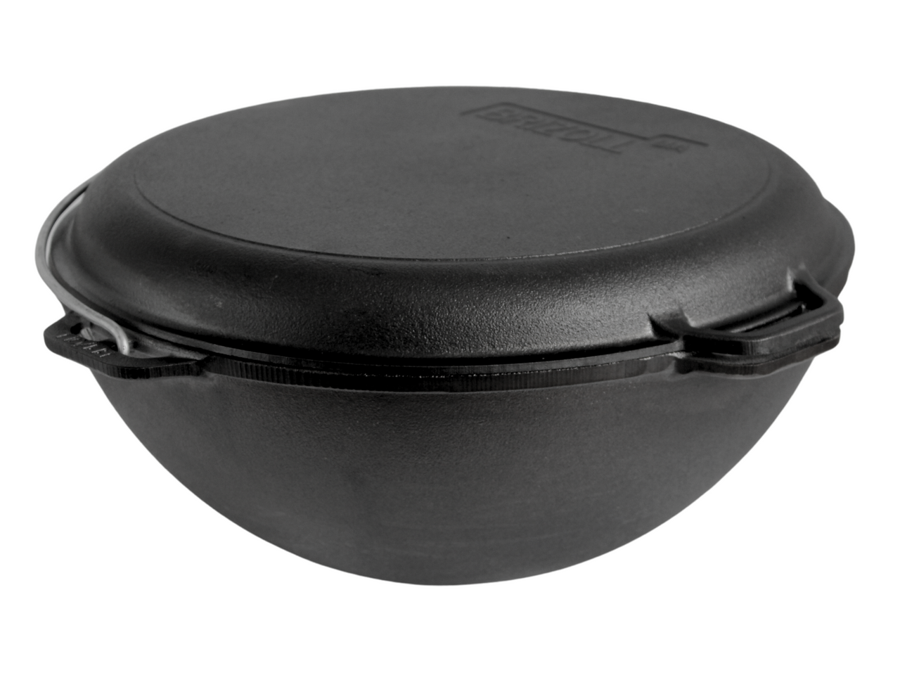 Cast iron asian cauldron WITH A LID-FRYING PAN 10 L
