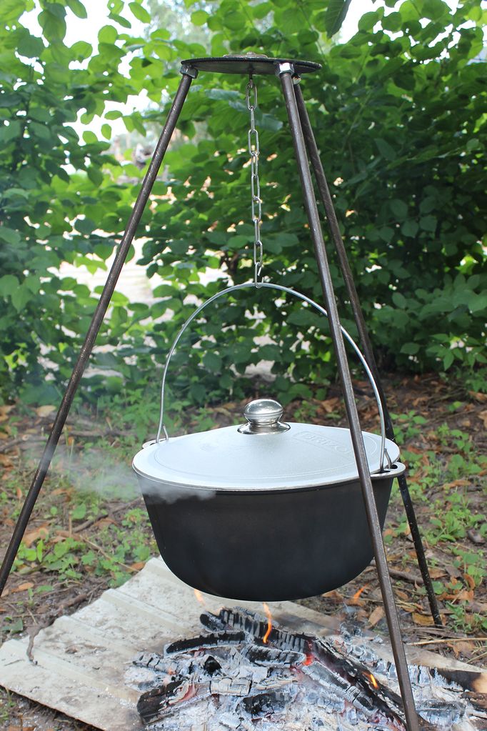 Aluminum cauldron Brizoll with bracket and lid 6 l