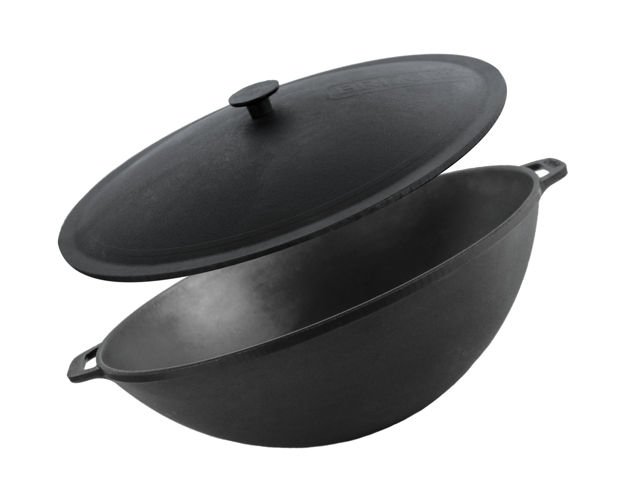 Cast iron pan WOK 8 L WITH A CAST IRON LID and a bag