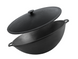 Cast iron pan WOK 8 L WITH A CAST IRON LID and a bag