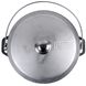 Tourist cast iron cauldron with aluminum lid 10 l