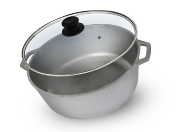 Aluminum pot Brizoll 4 l with a glass lid