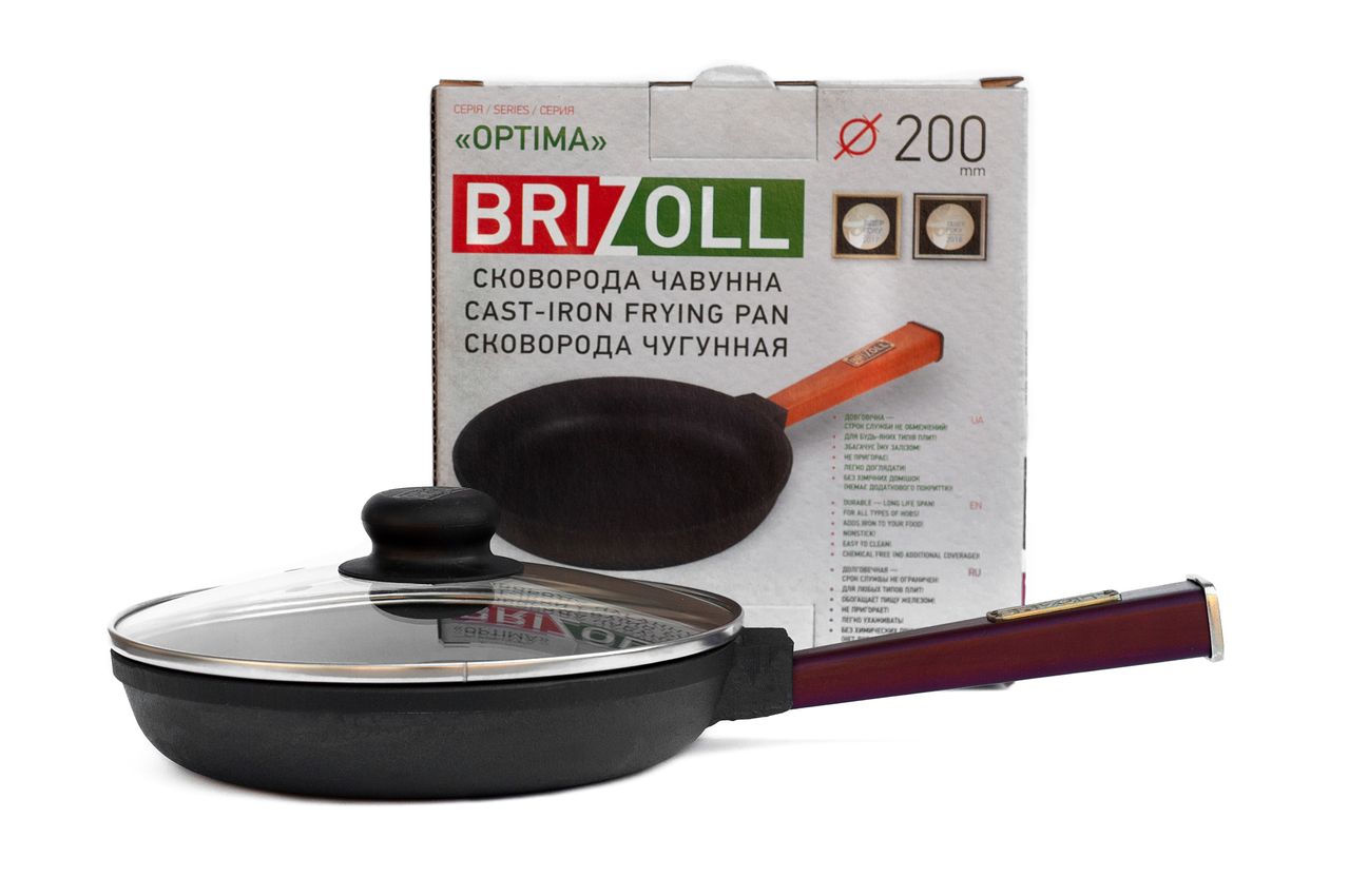 Cast iron pan with a lid Optima-Bordo 200 x 35 mm