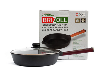 Cast iron pan with a lid Optima-Bordo 280 х 40 mm