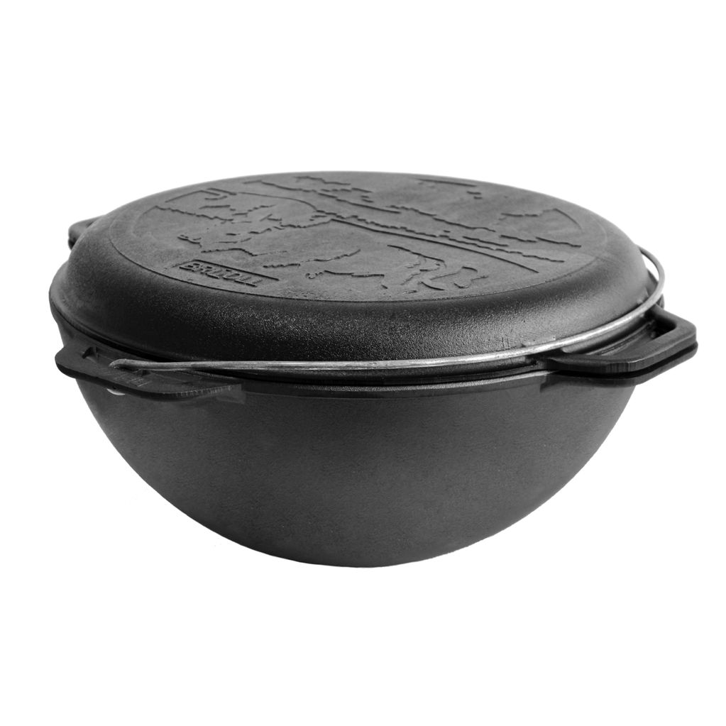 Cast iron asian cauldron 12 L WITH A LID-FRYING PAN, a bag and a stand