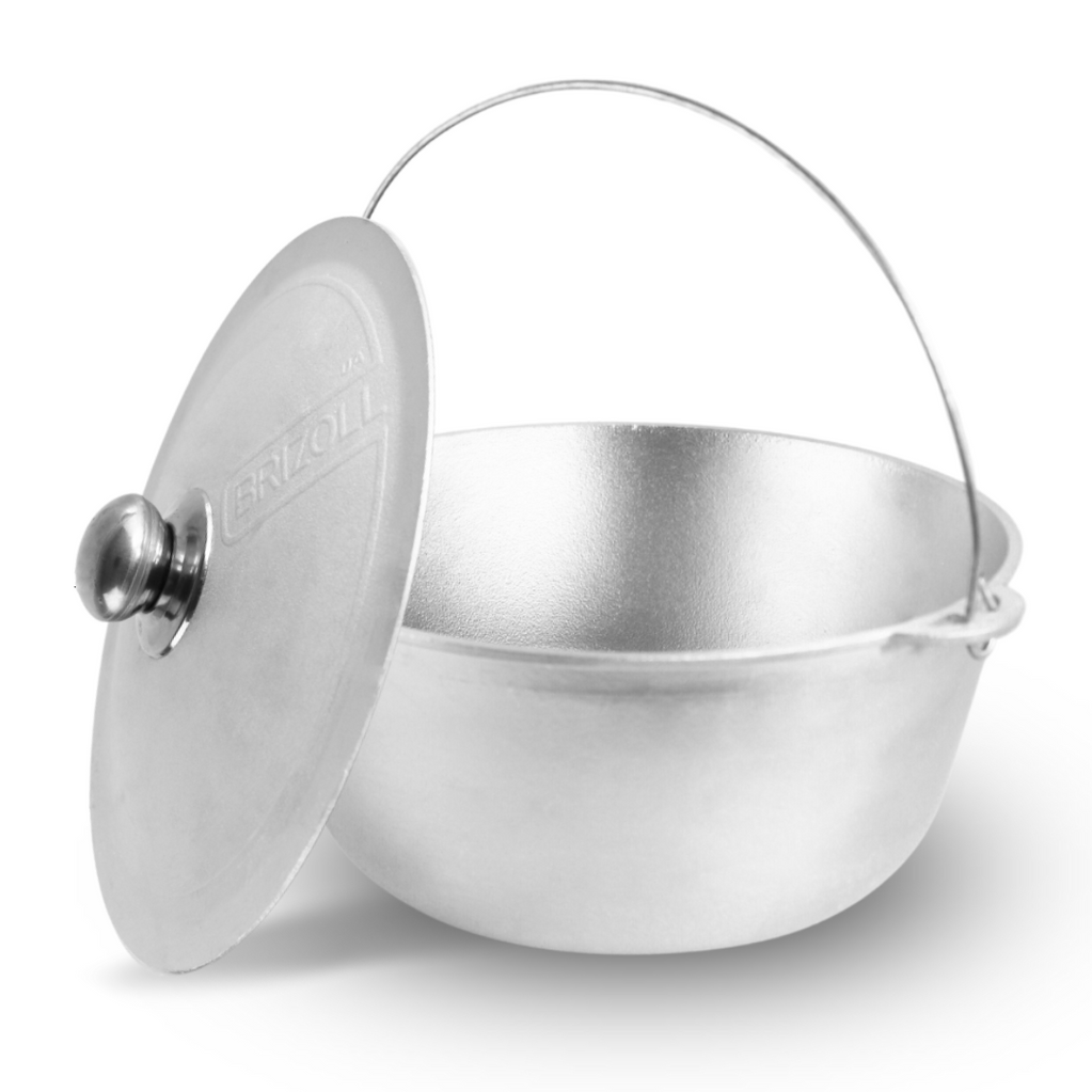 Aluminum cauldron Brizoll with bracket and lid 4 l