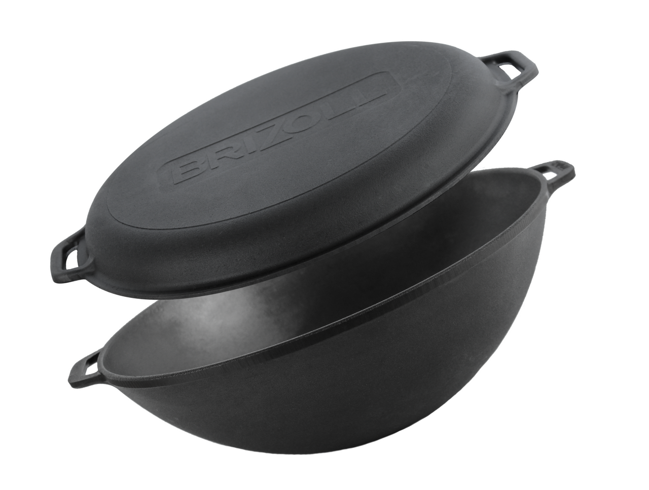 Cast iron pan WOK 8 L WITH A LID-FRYING PAN and a bag